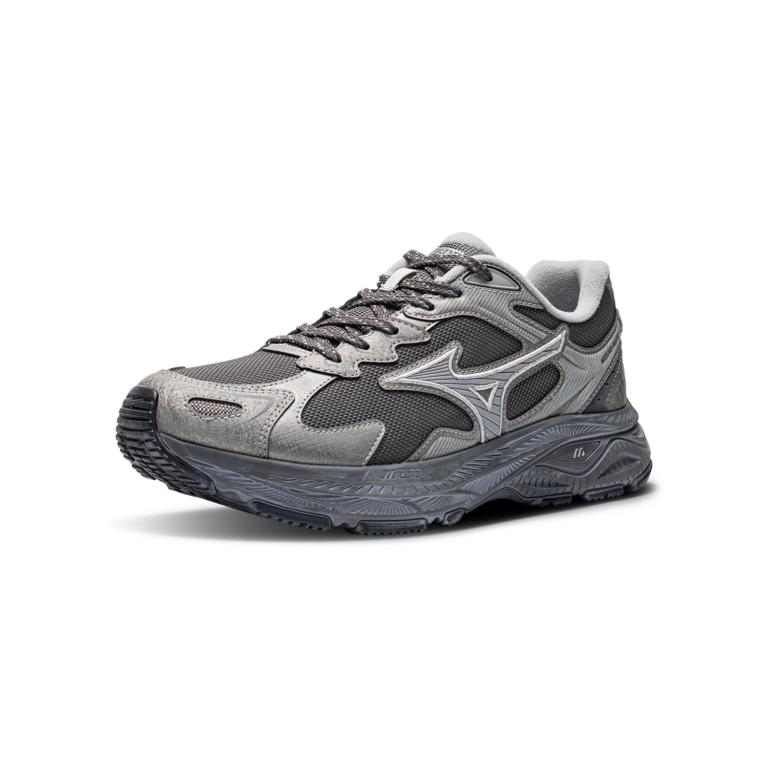 Кроссовки Mizuno Racer S (темно-серые) — 深灰色/暗银色 — фото 2