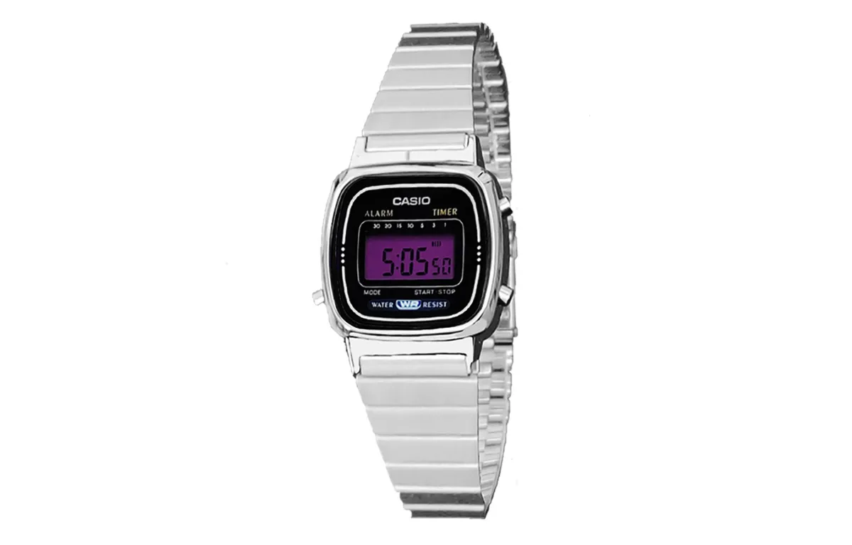 CASIO Custom Collection Quartz Movement Stainless Steel Strap Watch Women's Watch Black Dial