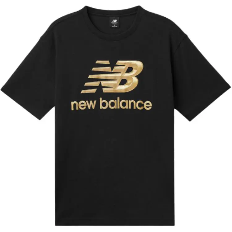 New Balance T-Shirts Men's Black Crew Neck Moderate