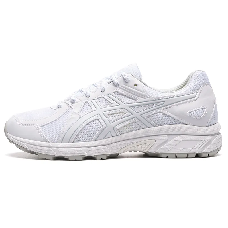 ASICS Jog 100 T Textile, Synthetic Leather Abrasion Resistant Breathable Low top Running Shoes Men's White