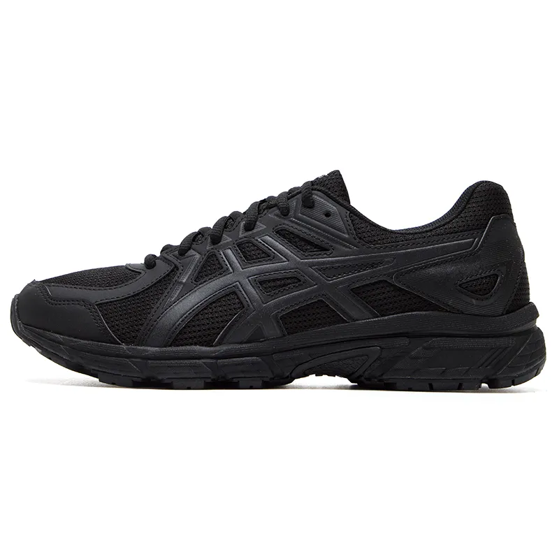 ASICS Jog 100 T Fabric Abrasion Resistant Breathable Low top VIBRAM® MEGAGRIP Casual Running Shoes Men's Triple Black