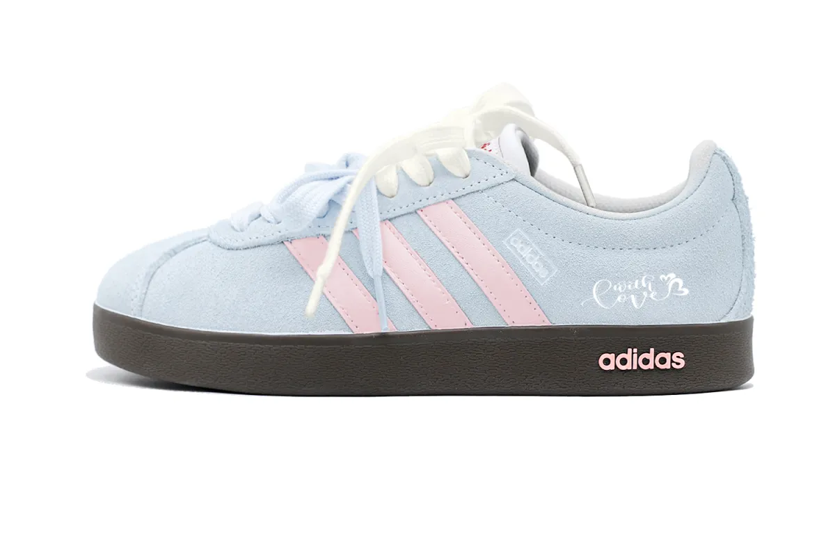 Adidas VL COURT 2.0 Low top Skateboard Shoes Unisex Dream Blue Pink