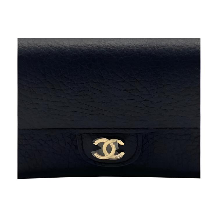 Женский картхолдер Chanel 26B C Logo (черный) — фото 4