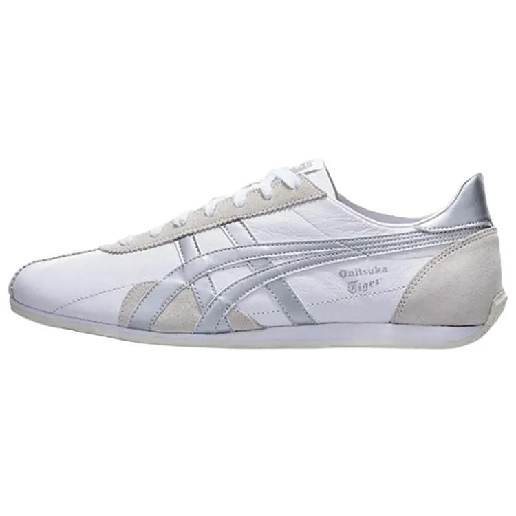 Onitsuka Tiger Runspark Slip-Resistant Lightweight Low-top Casual Shoes Unisex Silver White