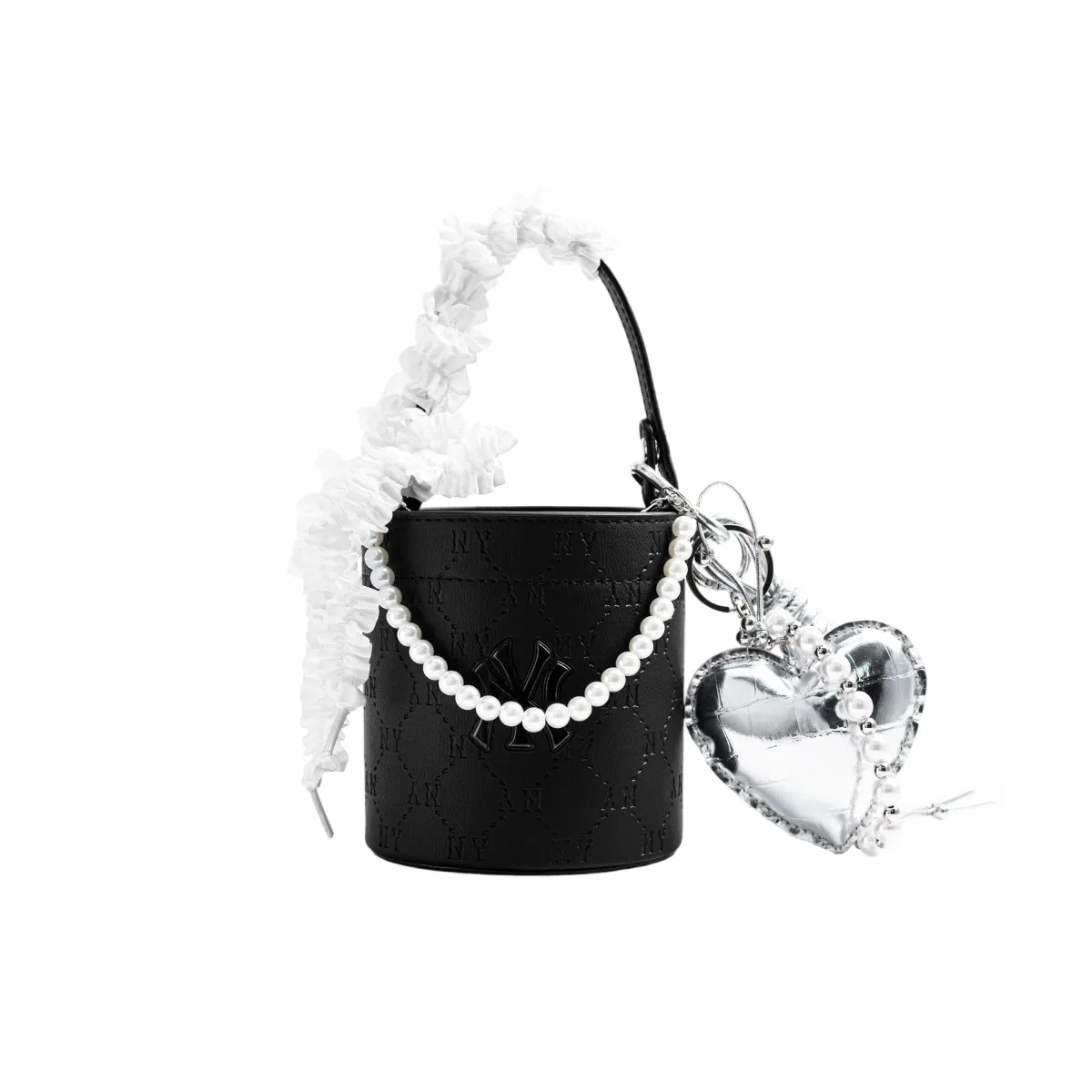 MLB Pu Bucket Bag Handbag Women's Black