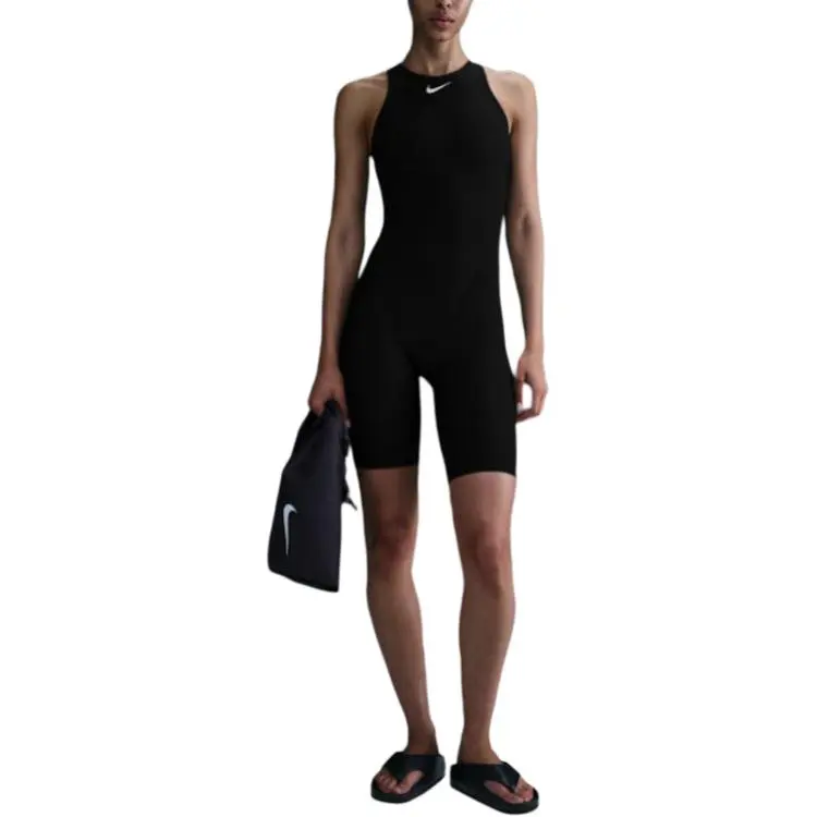 Nike Swim HydraStrong Solid One piece Swimsuit Women's Black/White