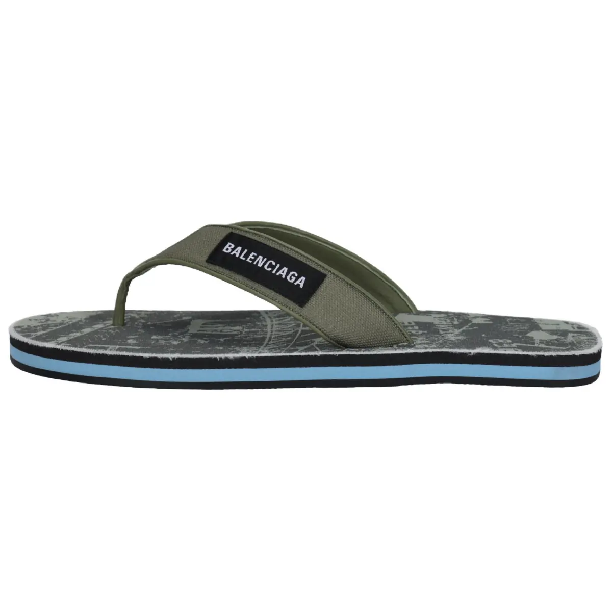 Balenciaga Flip Flops Men's Green