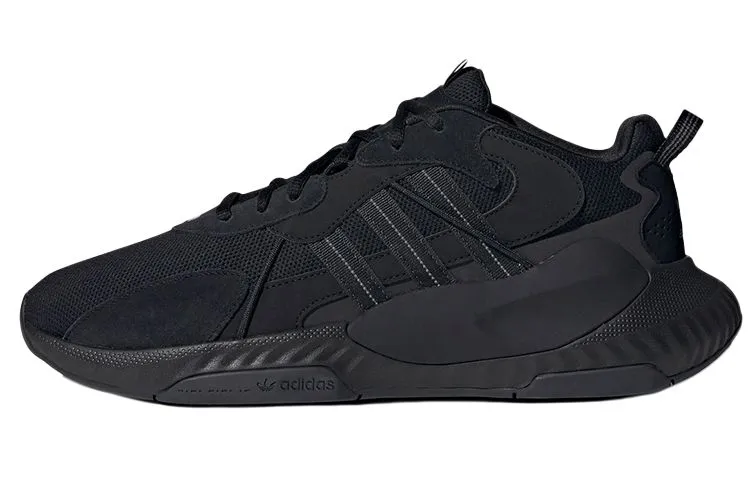 Adidas Originals Hi Tail Textile, Synthetic Leather Vintage Lightweight Low top Casual Shoes Unisex Black