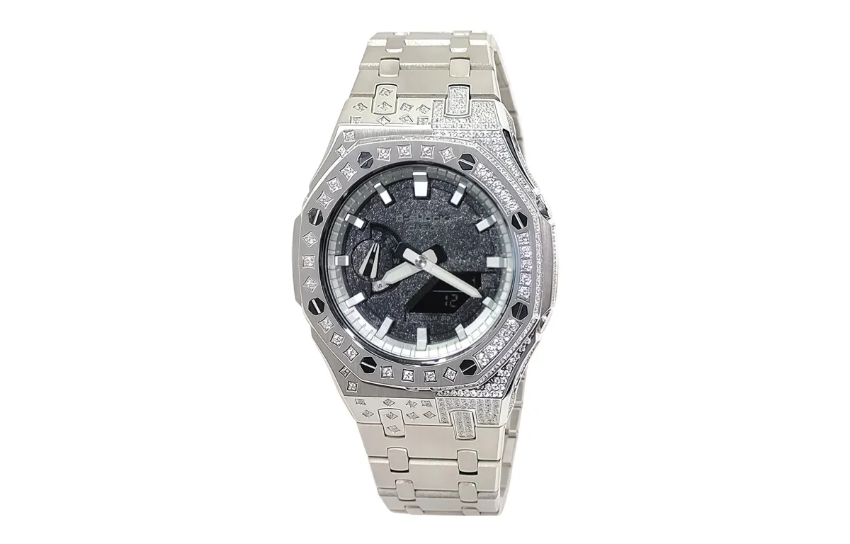 CASIO Custom Collection Quartz Movement Stainless Steel Strap Watch Men's Watches Black Dial
