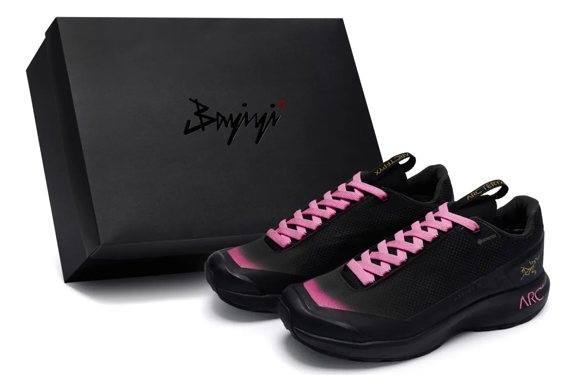 Arc'teryx AERIOS GTX 811 Manufacturing, Evening Breeze Rose Red, Special Shoe Box