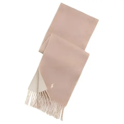 Polo Ralph Lauren Wool Polyamide Nylon Knit Scarves Unisex Taupe