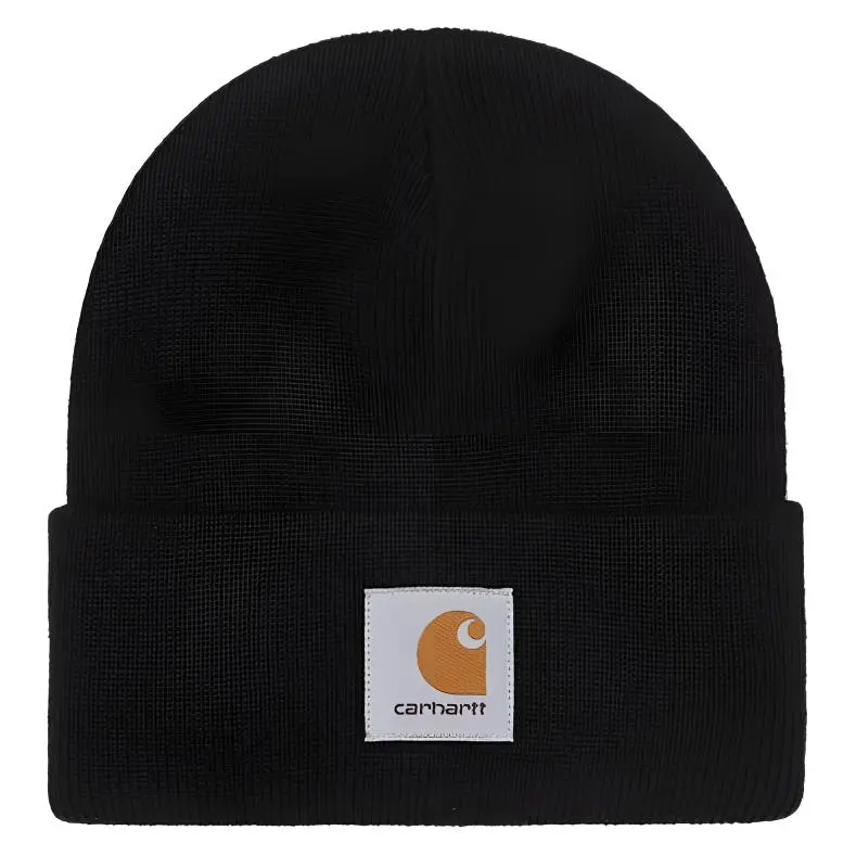 Carhartt Wip logo-patch knitted beanie