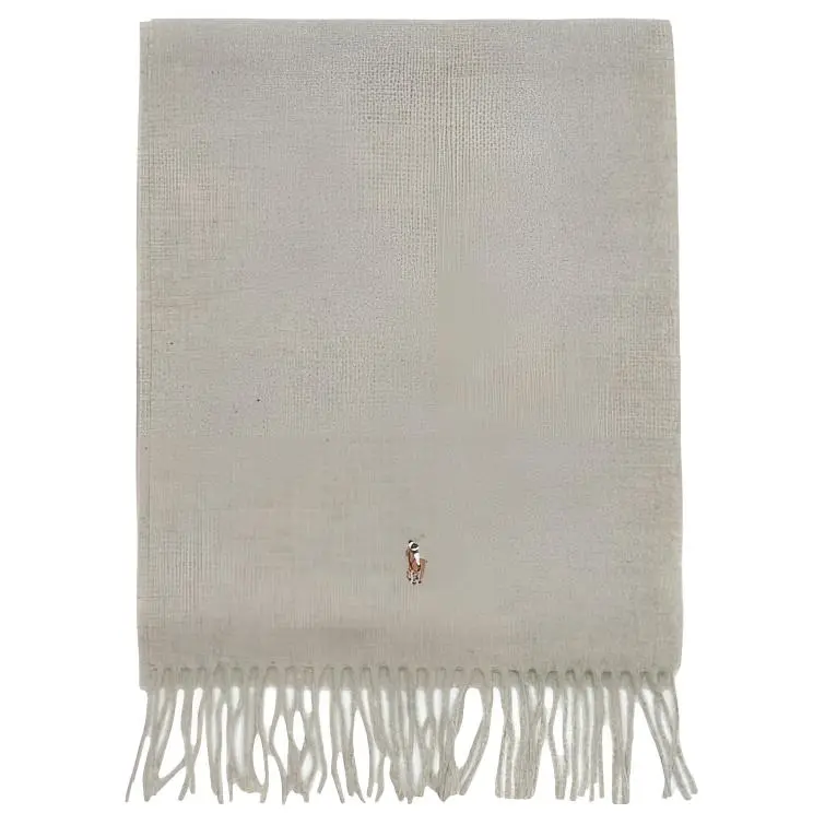 Polo Ralph Lauren Wool Knit Scarves Men's Light Gray