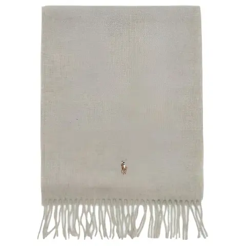 Polo Ralph Lauren Wool Knit Scarves Men's Light Gray