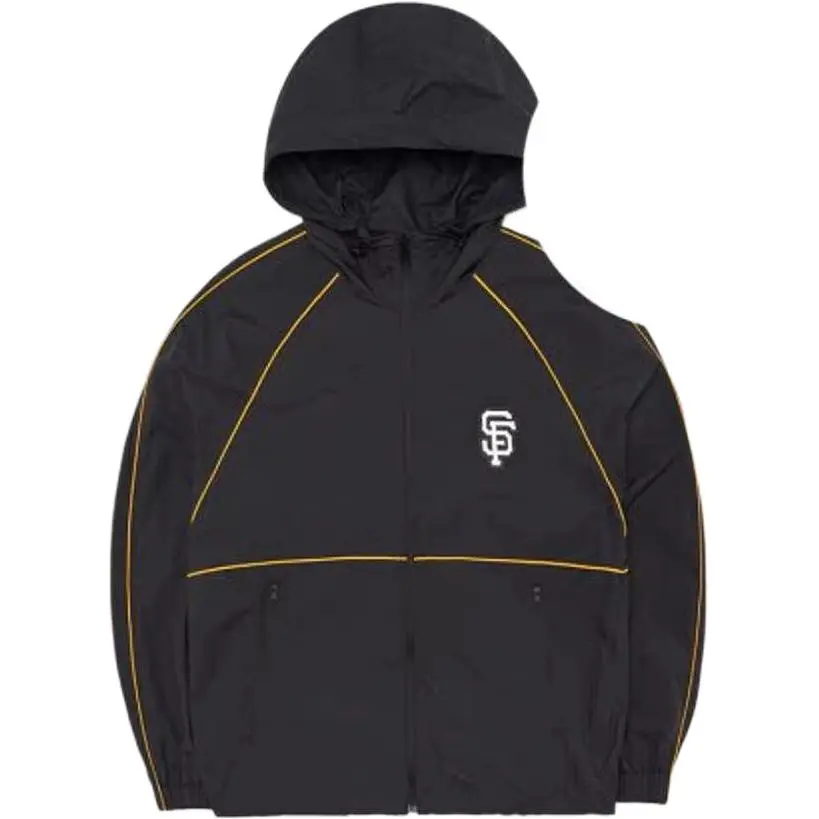 MLB Windproof Windbreaker Jacket Unisex Black