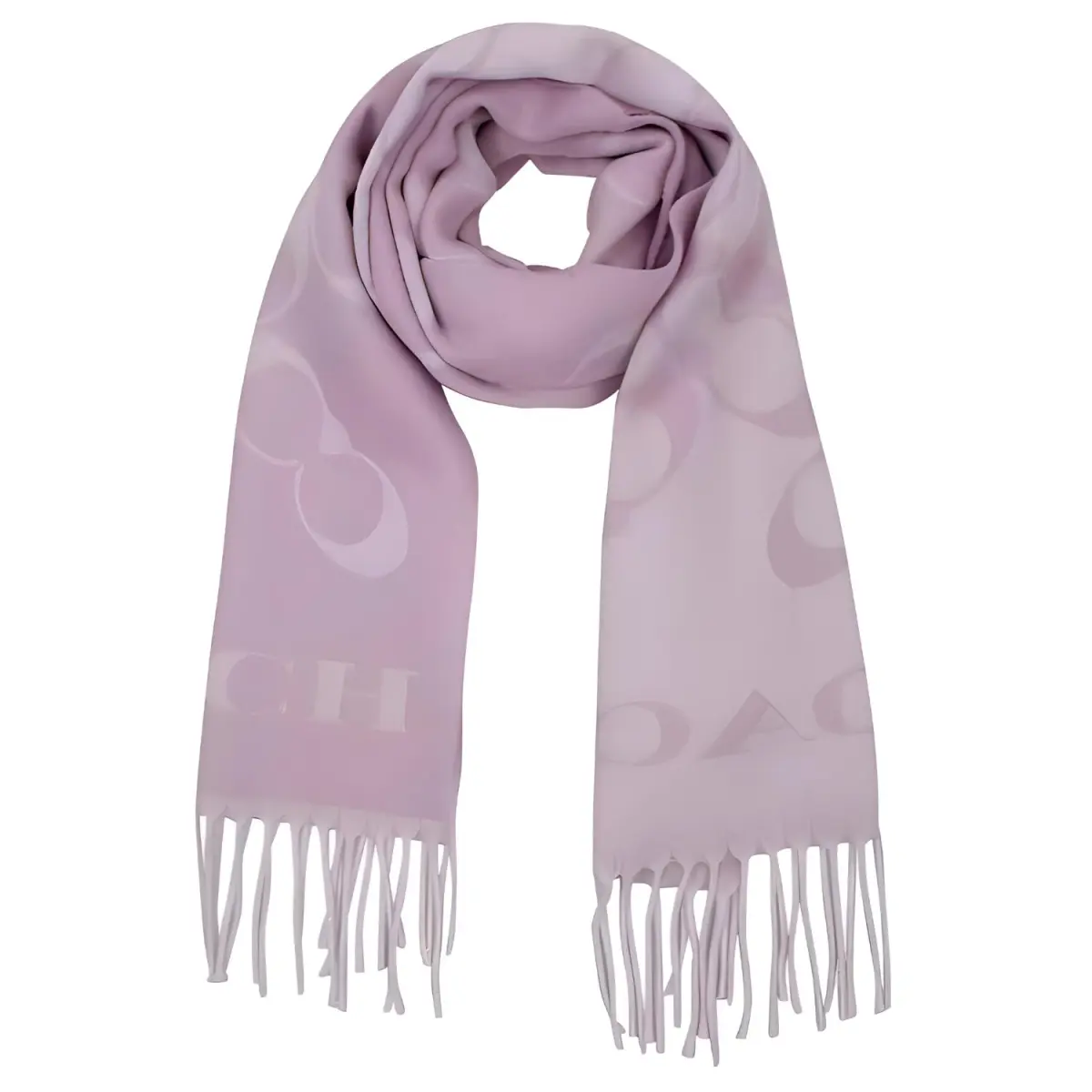 COACH Knit Scarves Unisex Pink Purple