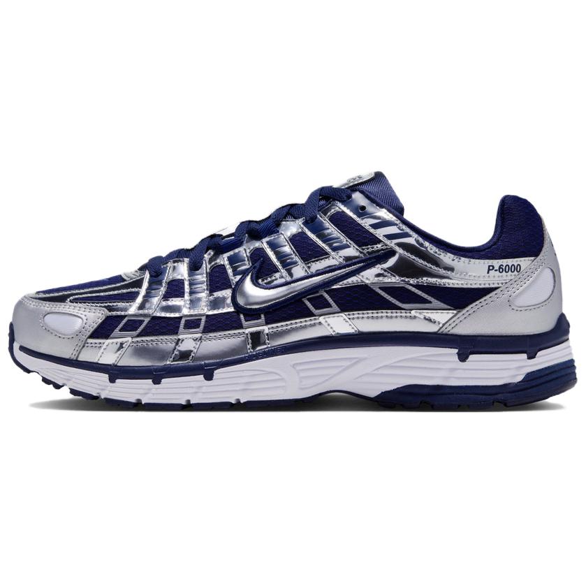 Мужские кроссовки Nike P-6000 (сине-серебристые)