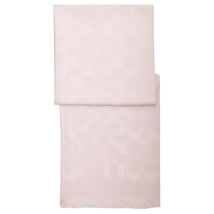 COACH Wool Silk Knit Scarves Women's Pink