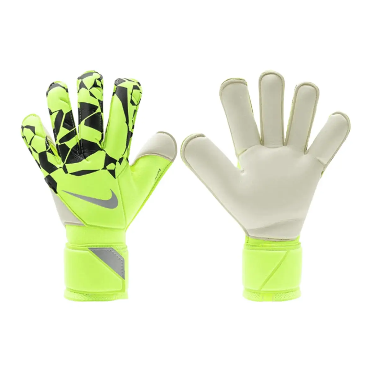 Nike Latex, Polyester, Nylon, Polyurethane Sports Gloves Unisex Yellow