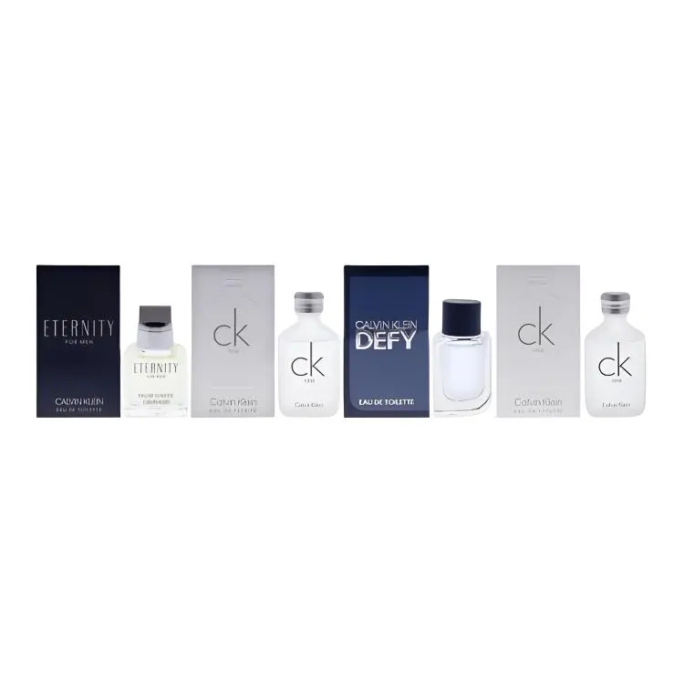 CALVIN KLEIN Men's Mini Perfume Sets Fruity Fragrance Scent Family EDT Four Piece Set