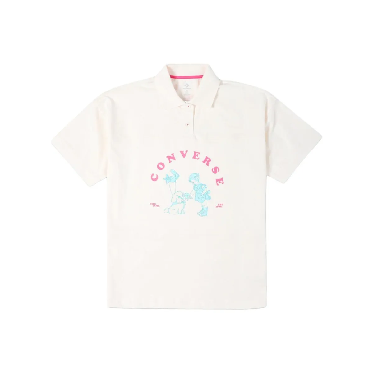 Converse NOSTALGIAOVER Polo Shirt Women's White