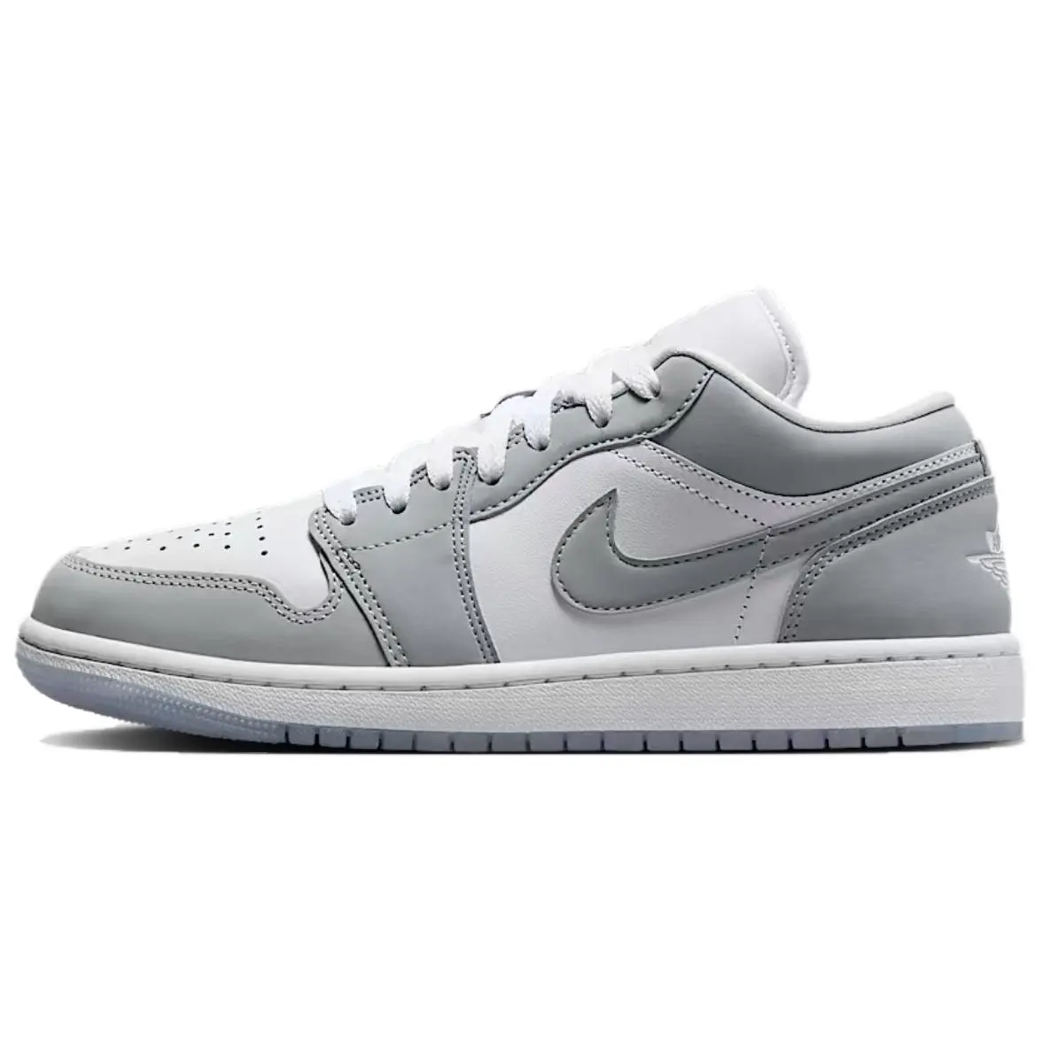 Jordan Air Jordan 1 Low top Vintage Basketball Shoes Women's White Gray 2024 Edition