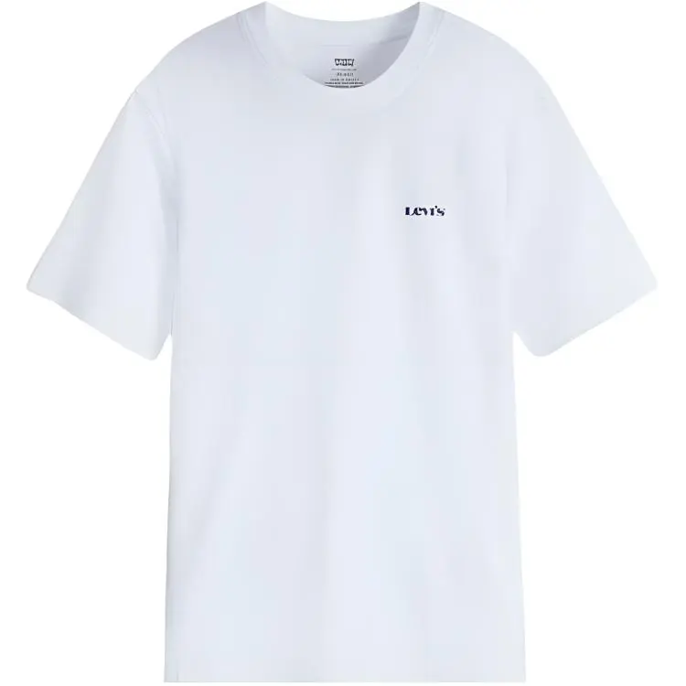 Levi's T-Shirts Men's White Crew Neck Moderate Straight Fit