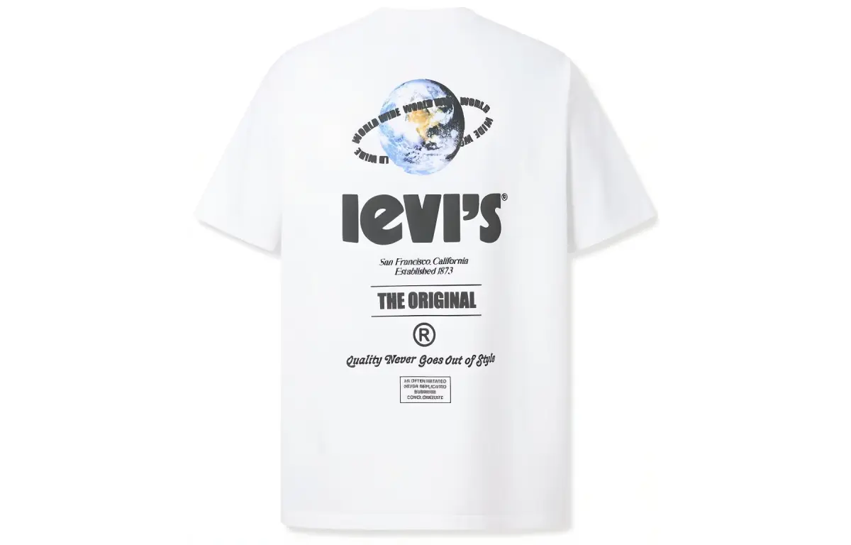Levi's Men's Graphic Logo Crewneck T-Shirt White
