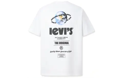 Levi's Men's Graphic Logo Crewneck T-Shirt White