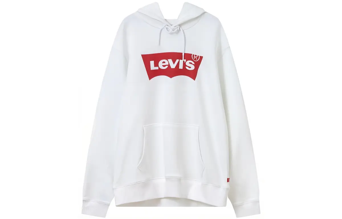 Levi's Sweatshirts Men's White Hooded (Non-detachable) Moderate