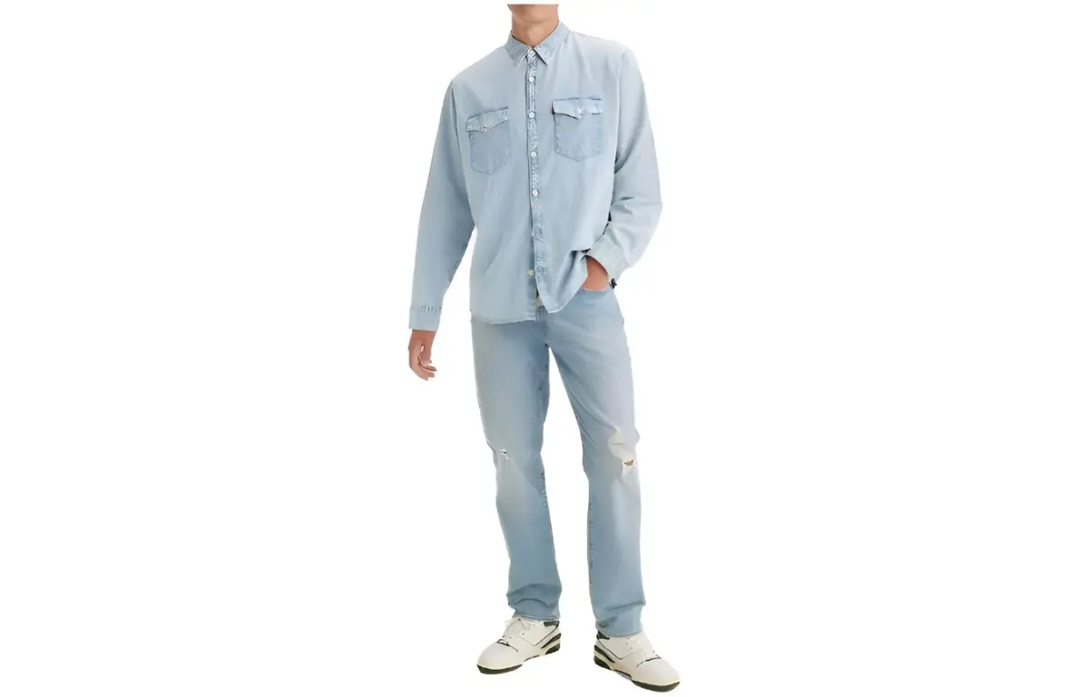 Levi's Jeans Men's Sky Blue Moderate Tapered Pants
