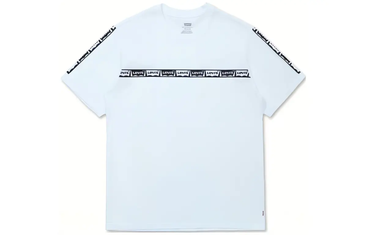 Levi's T-Shirts Men's White Crew Neck Moderate