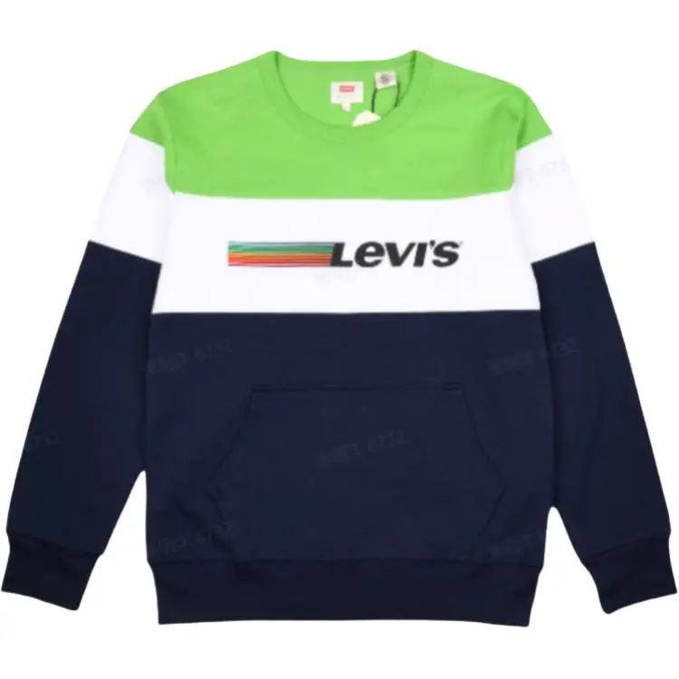 Levi's Sweatshirts Men's Green Crew Neck Moderate Straight Fit