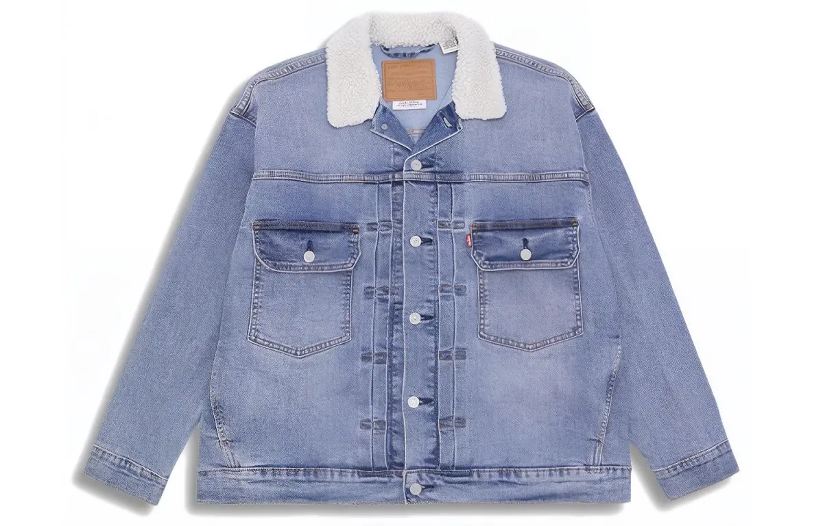 Levi's Velvet-feel Coat Men's Heather Blue