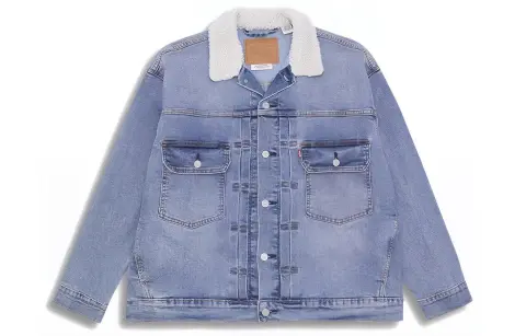 Levi's Velvet-feel Coat Men's Heather Blue
