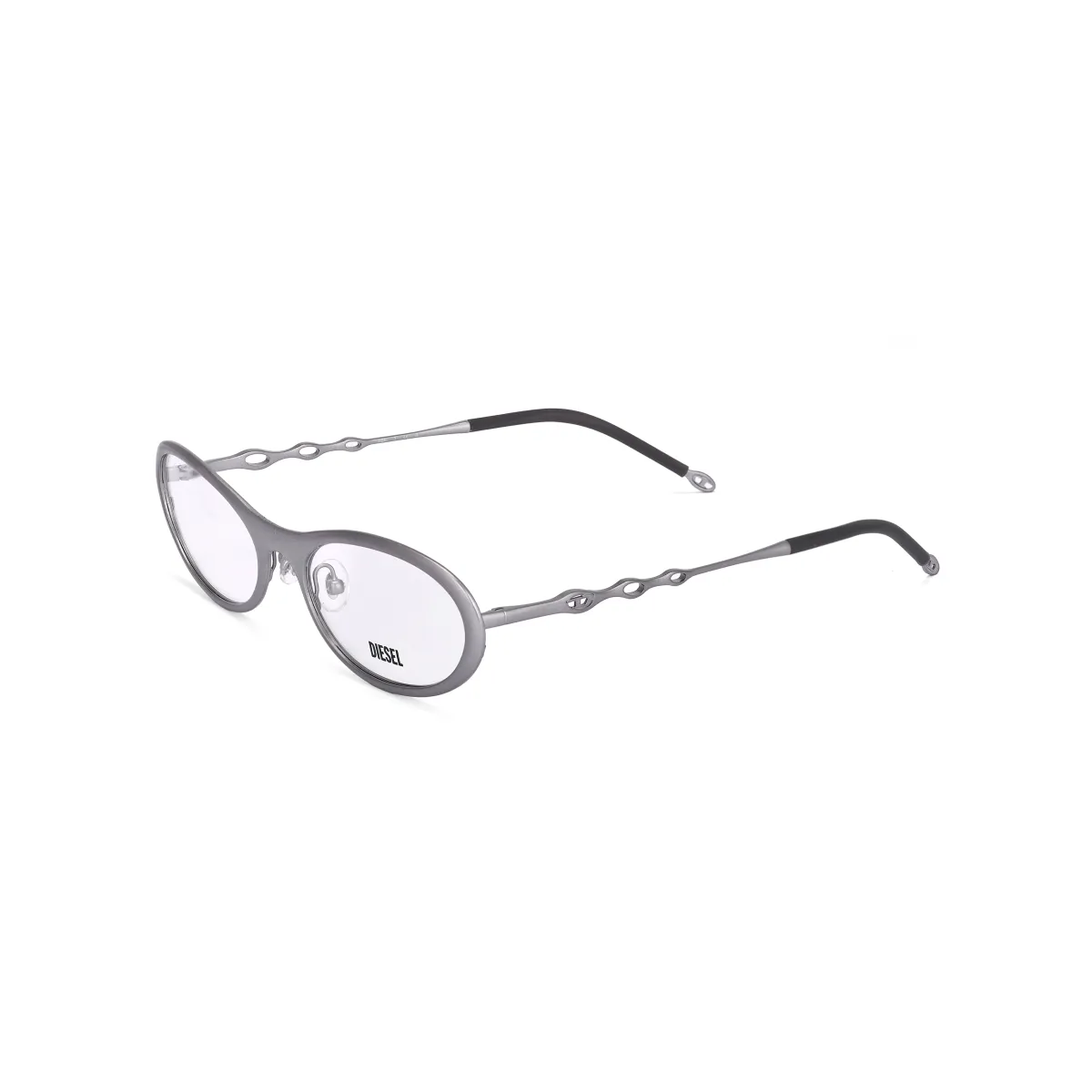 DIESEL Irregular Shape Eyeglass Frames Unisex Gray