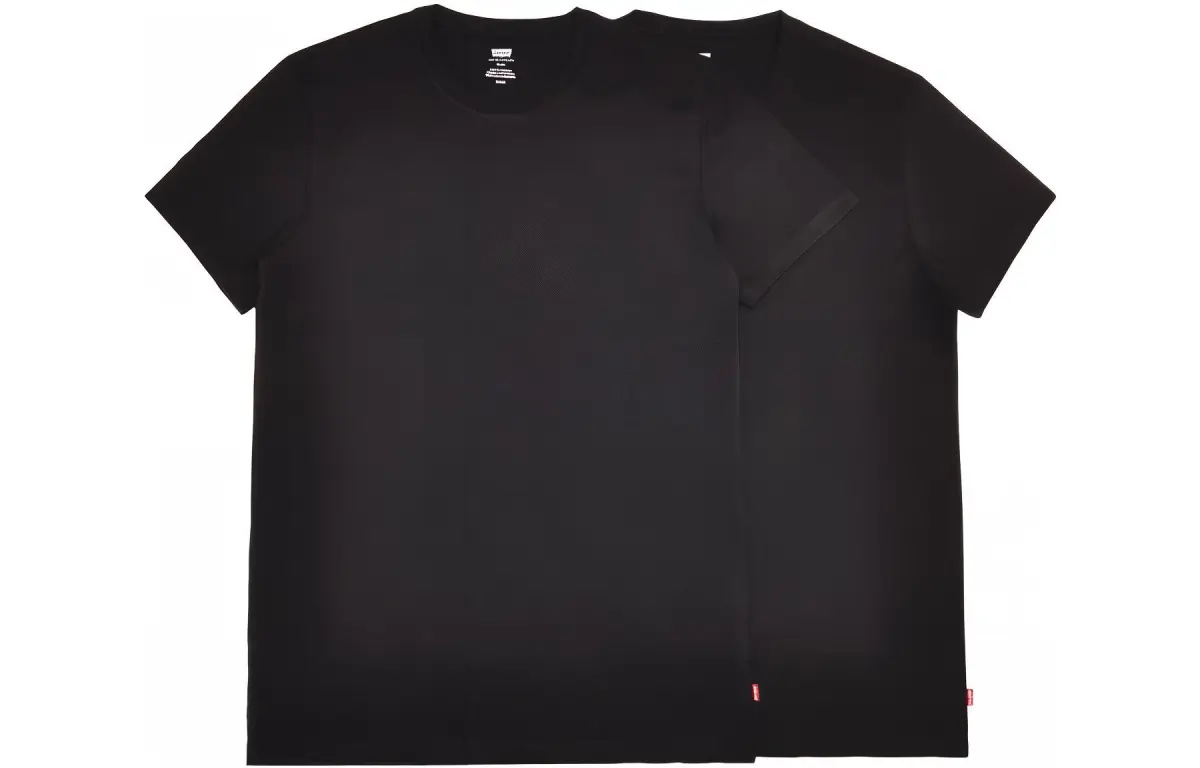 Levi's T-Shirts Men's Black Crew Neck Moderate Straight Fit