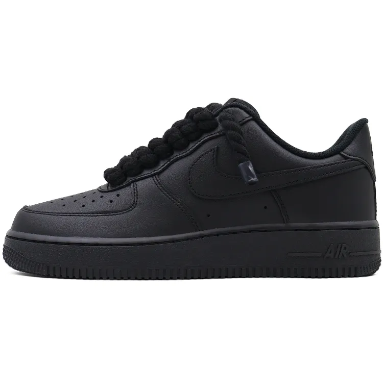 Nike Air Force 1 Abrasion-Resistant Abrasion-Resistant Low-top Skateboard Shoes Unisex Black