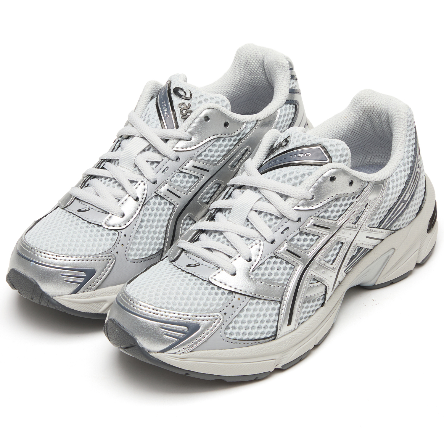 Кроссовки ASICS Gel-1130 (серебристо-серые) — Серыйсеребристый — фото 3