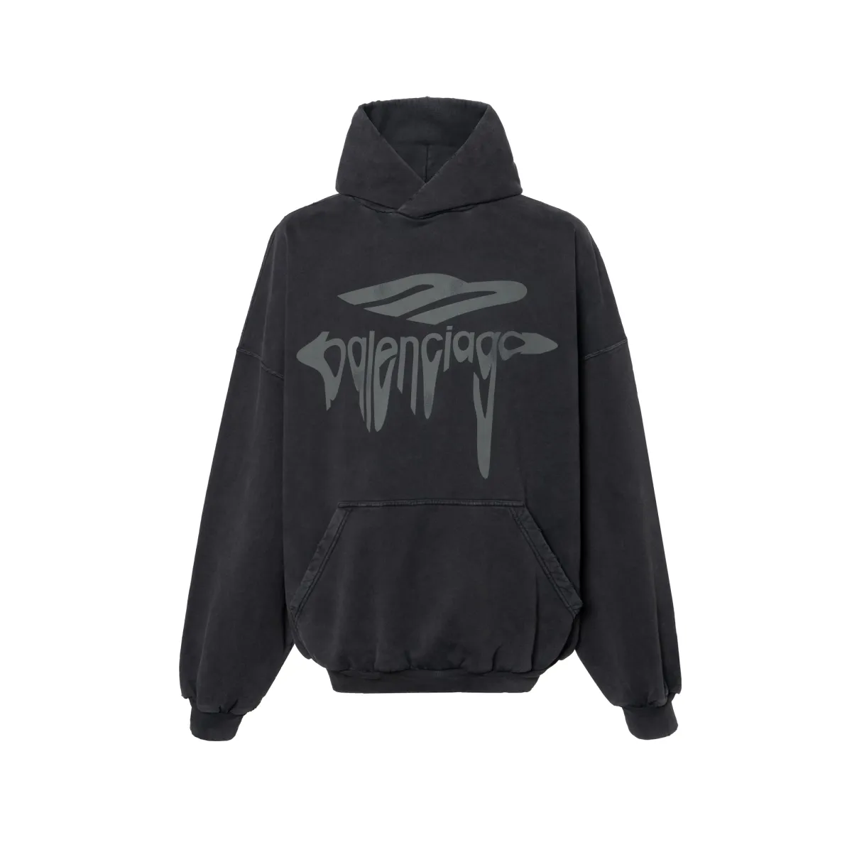 Balenciaga 3b Liquefied Oversized Hoodie