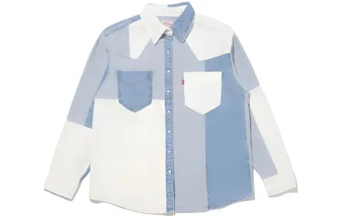 Levi's Shirts Women's Light Indigo Lapel Moderate Other