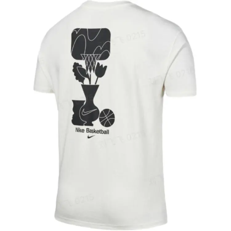 Nike T-Shirts Men's Ecru Crew Neck Moderate