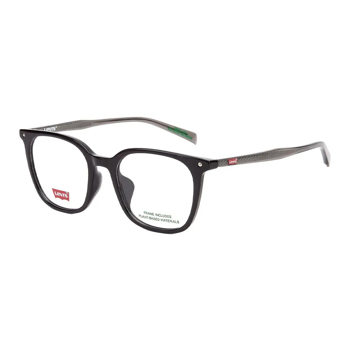 Levi's Plate Square Eyeglass Frames Unisex Black