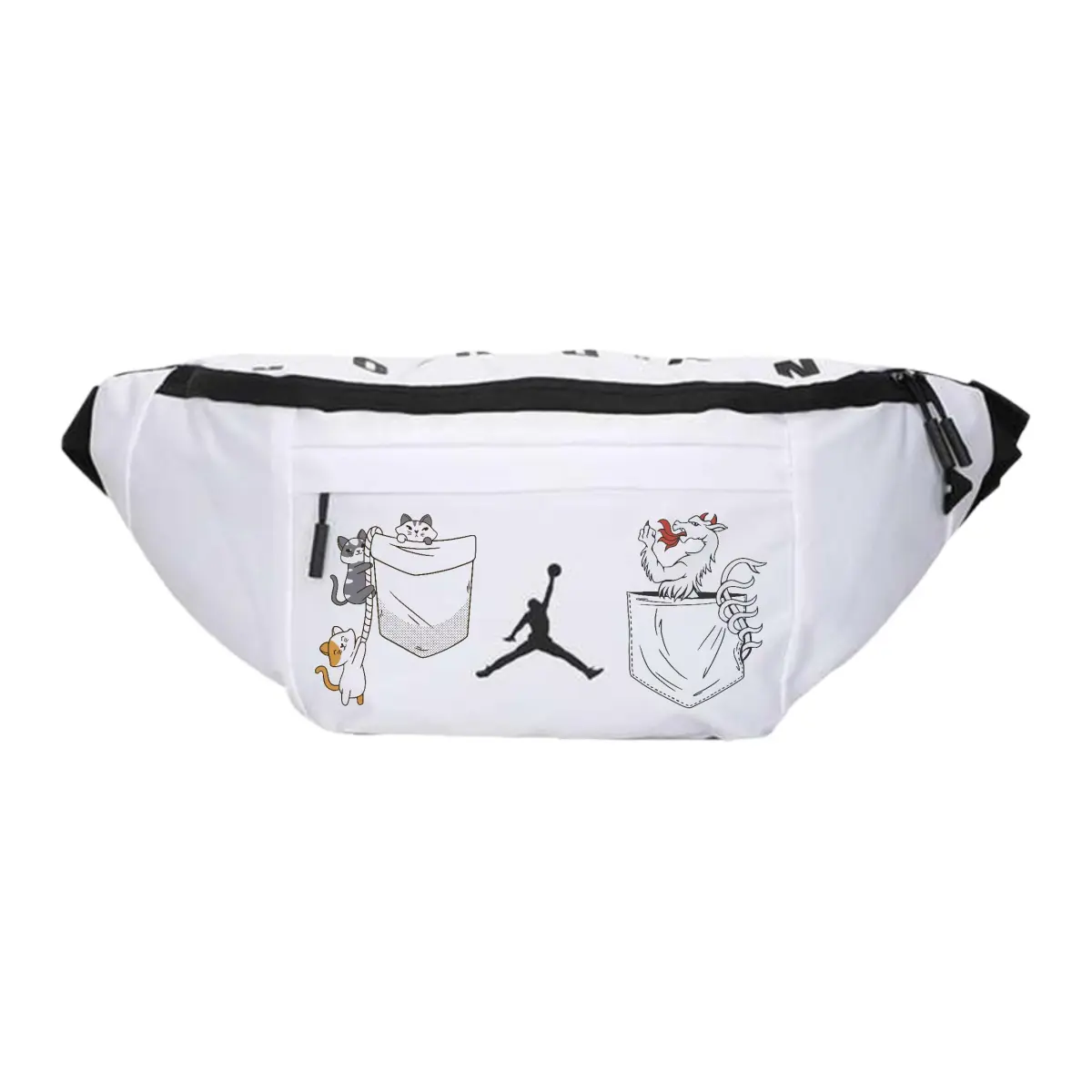 Jordan Polyester Crossbody Bag, Fanny Pack Regular Unisex White