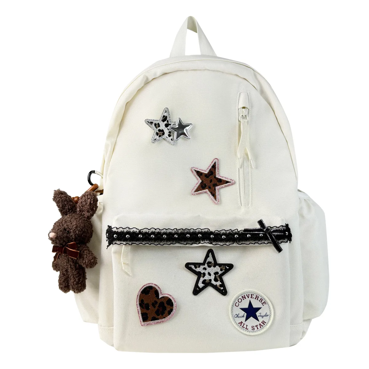 Converse Polyester Backpacks Unisex White