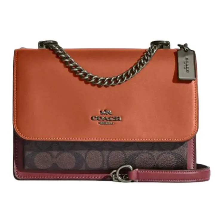 COACH Klare Cow Leather Crossbody Bags Small Women's Sunset & Brown