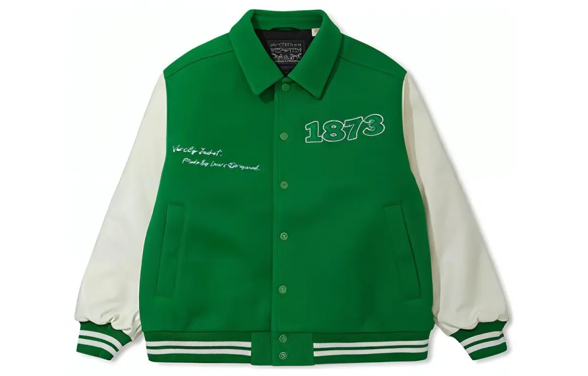 Levi's Baseball Jackets Men's Green Lapel Moderate