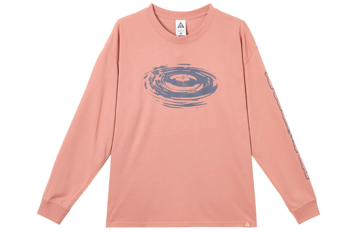 Nike T-Shirts Men's Pink Crew Neck Moderate