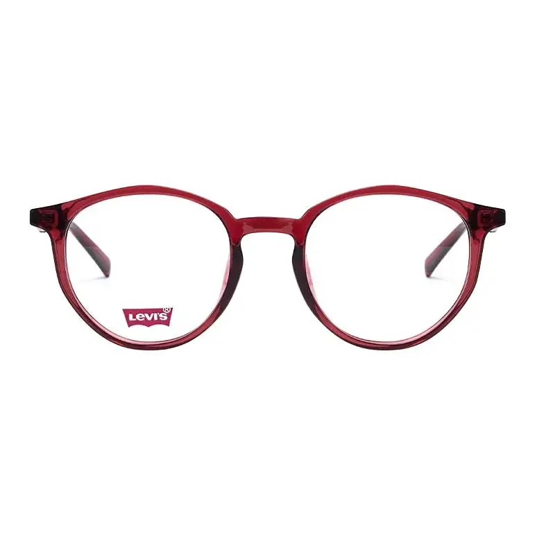 Levi's Plate Round Eyeglass Frames Unisex Red