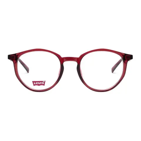 Levi's Plate Round Eyeglass Frames Unisex Red